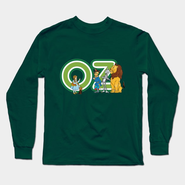 Vintage Wizard of Oz Characters Long Sleeve T-Shirt by MasterpieceCafe